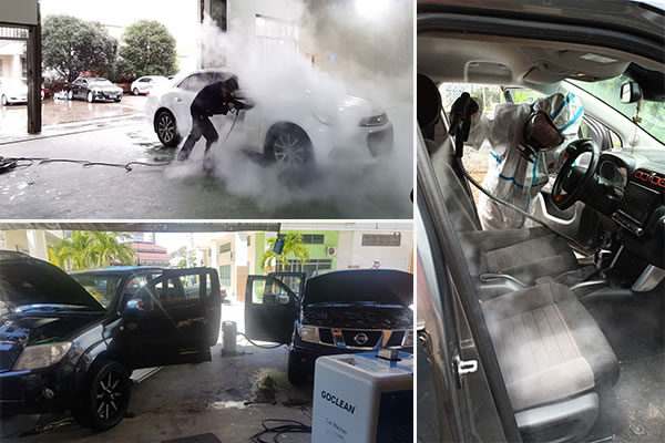 Escenarios de aplicación de lavadora de coches de vapor